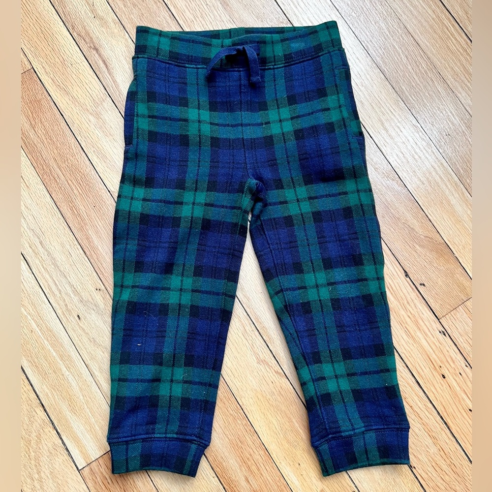 Janie and Jack Tartan Plaid Joggers